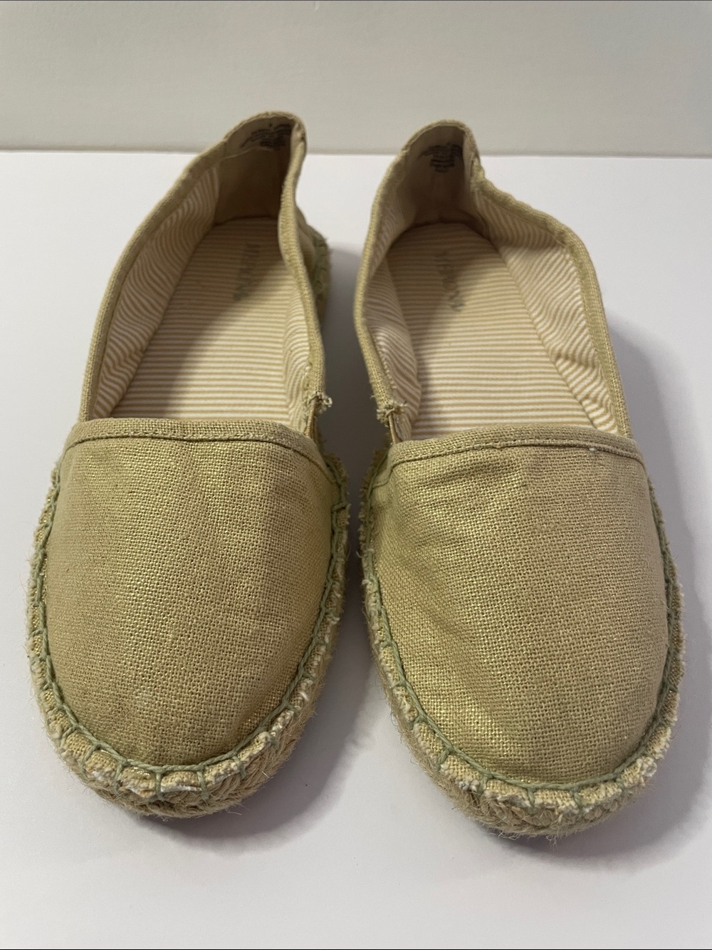 Espadrille Flats Beige Gold Merona Women’s 8